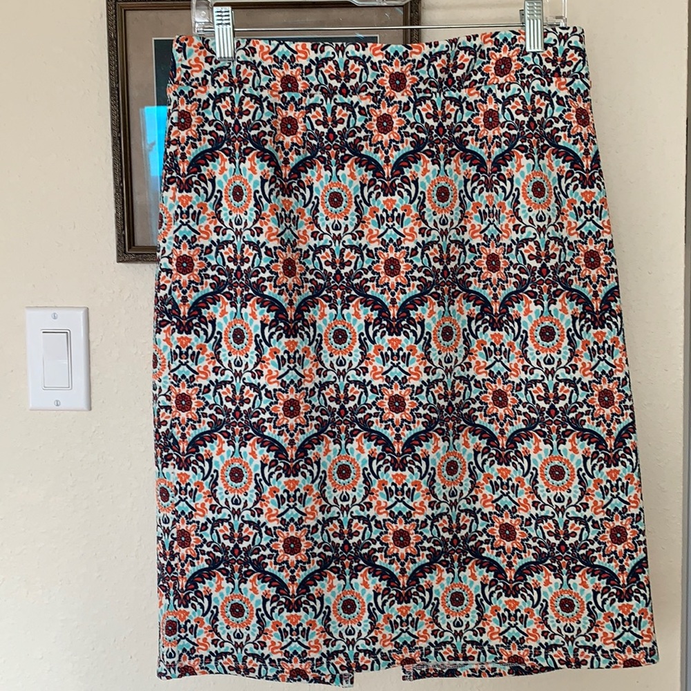 C Floral Skirt with Stretch Waistband